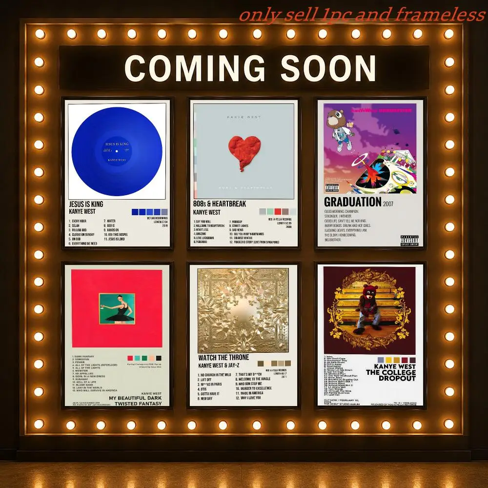 Music Album Cover K-Kanye WestS Poster Poster Gallery Prints Home Decoration Painting Living Room