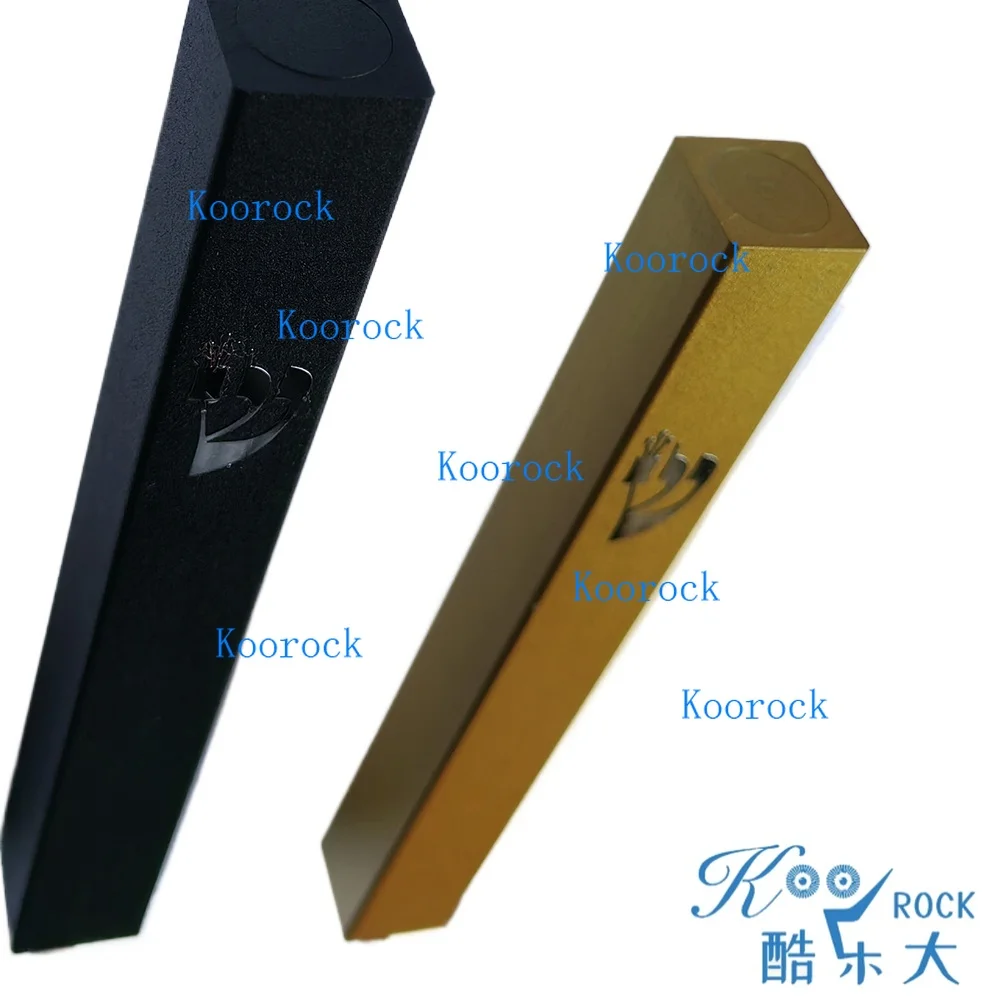 1 pc Aluminium square pillar case,Gold and Black Series Judaica Mezuzah, Jewish Mezuzot gift with Holy Scroll
