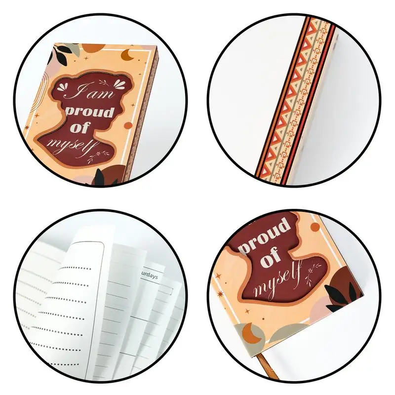 Bloc de notas portátil para viajes, 98 páginas, soy orgulloso de mí mismo, libretas multiusos, cuadernos bonitos para viajes