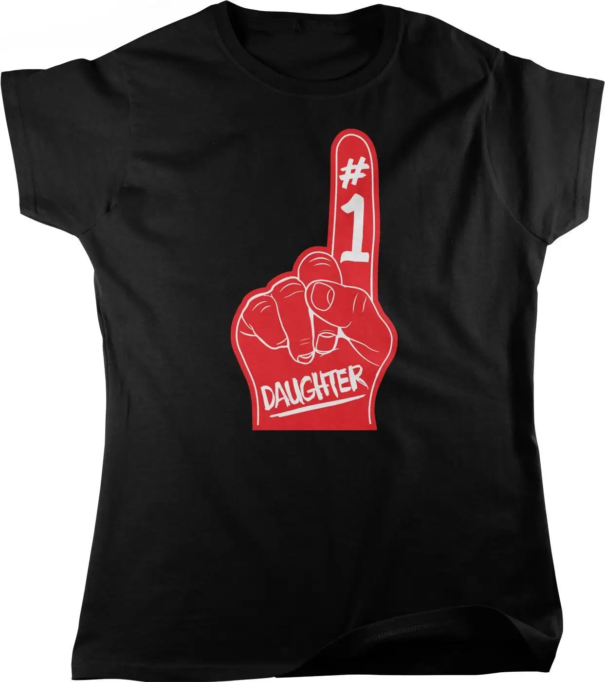 Number 1 Daughter One Foam Finger Women's T shirt HOOD_00125