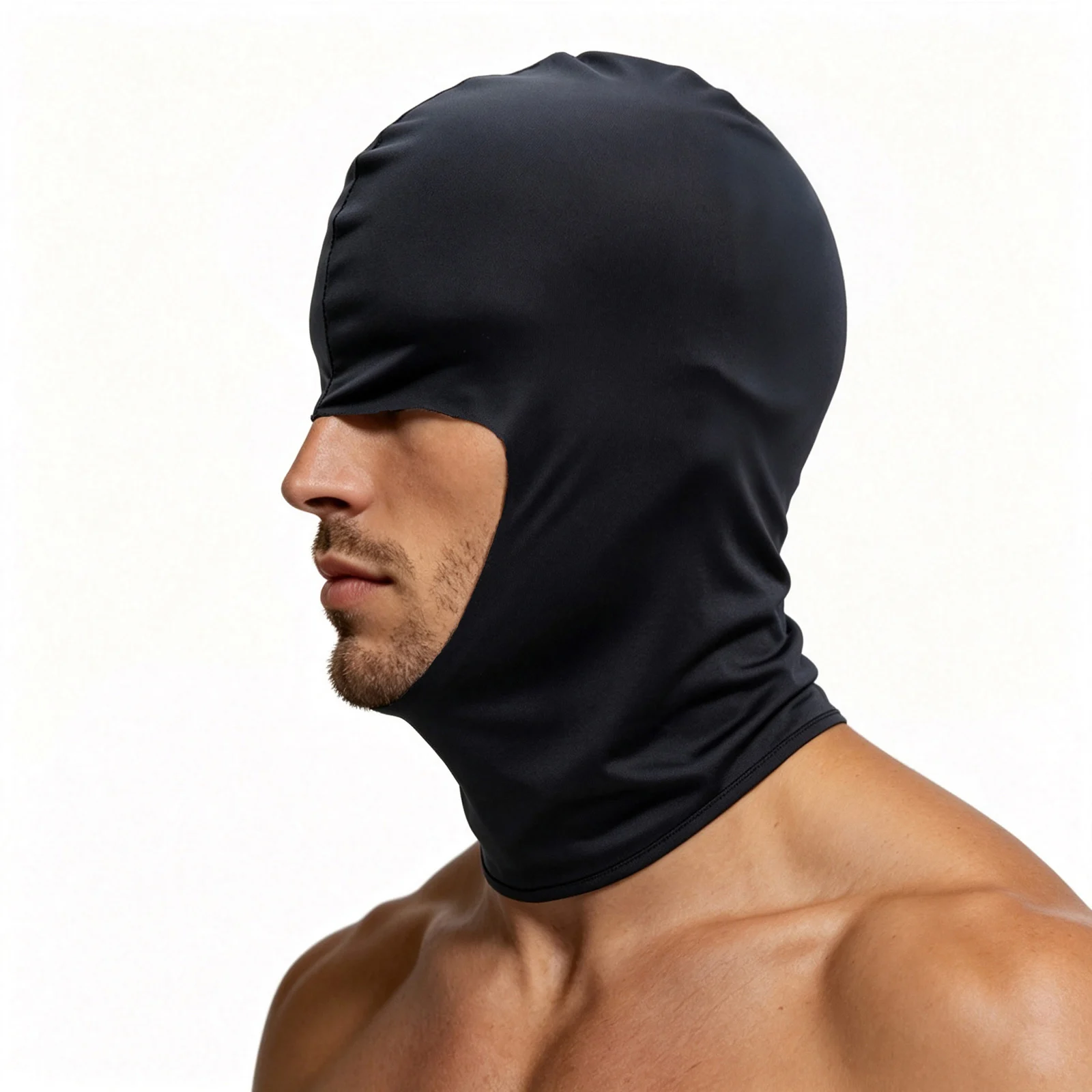 Unisex Elastische Gesichtsmaske Augenbinde Kapuze Cosplay Offener Mund Nase Vollkopfbedeckung Eisseiden-Balaclava-Mütze Halloween-Party Rollenspiel – Detail 8