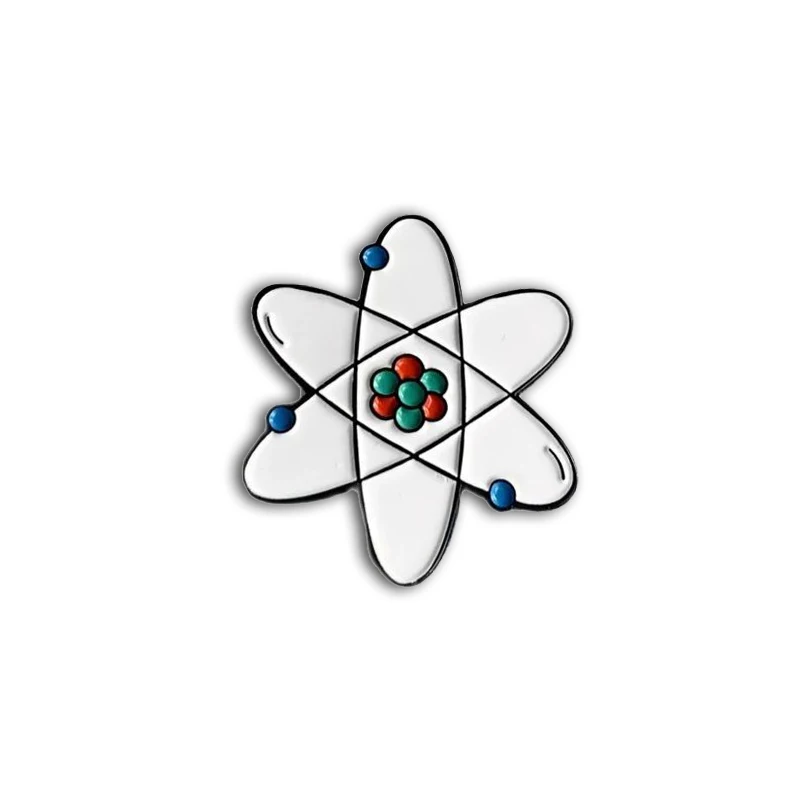 

Rutherford Atomic Model Enamel Pin Badge Science Laboratory Brooch Lapel Badge for Scientific Research Worker Gift Atomic Heart