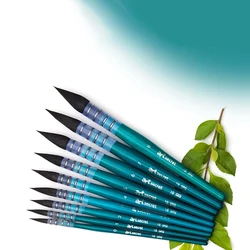 ArtSecret High Grade 18SRQ Watercolor Art Brushes Round Squirrel Hair Blue Wooden Long Rod Stationery Painting Supplies