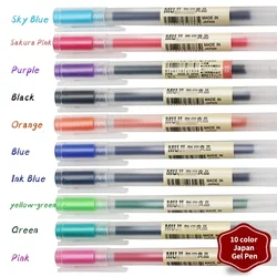 Juego de bolígrafos de Gel para mujer, bolígrafos de colores de 0,5mm, 0,38mm, 10 colores, estilo japonés, tapa, para hacer dibujo, 5/3/1 Uds.