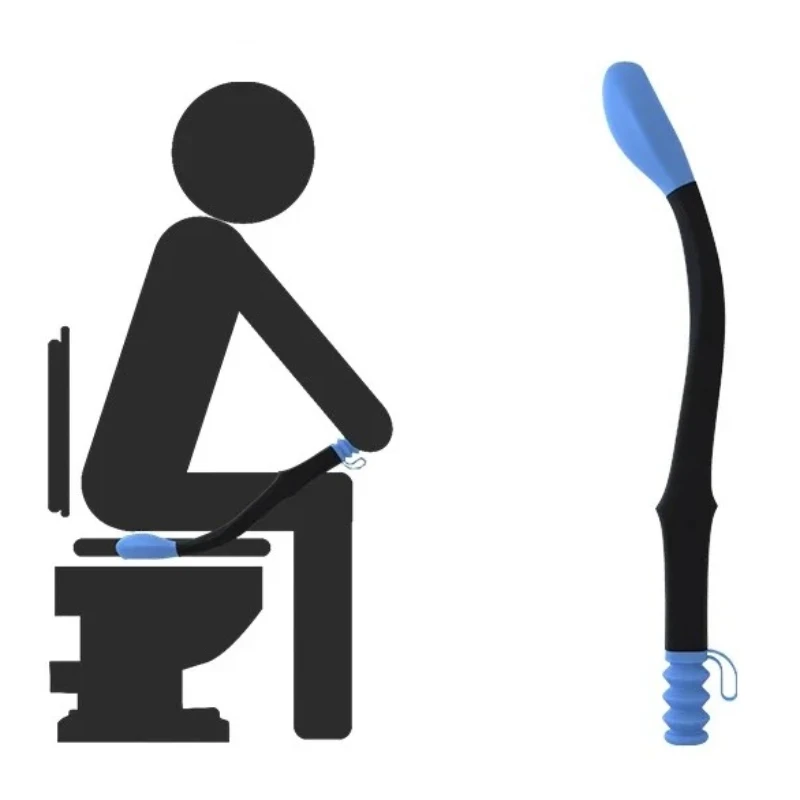 

Держатель для туалетной бумаги с длинной ручкой для самоочистки ванной комнаты, удобный помощник для уборки в туалете