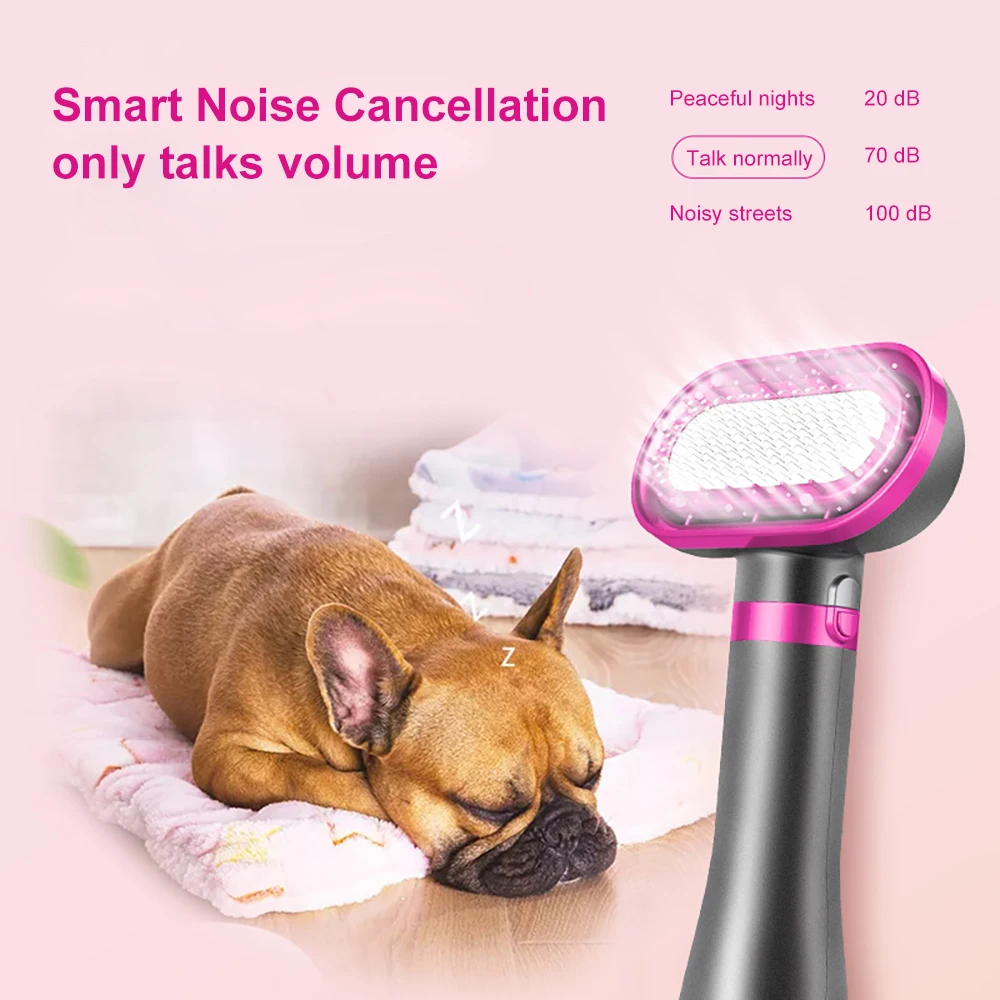 Pet Dog Dryer Comb Brush &Dryer 2-In-1  Grooming Hair Dryers Tools Cat Dogs Hair Comb Low Noise Massage Hair Protection Machine