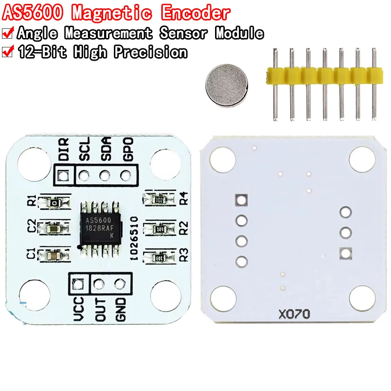 1-10 Stück AS5600 magnetischer Encoder magnetisches Induktionswinkelmesssensormodul 12bit hohe Präzision