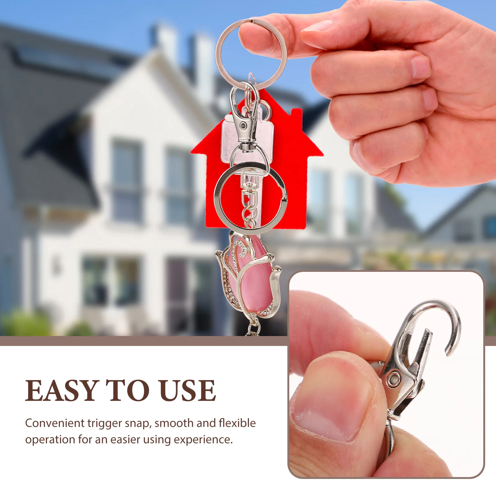 

30 Pcs Zinc Alloy Keychain Lanyard Swivel Snap Hooks Ring Clasp Silver Clasps Lanyards