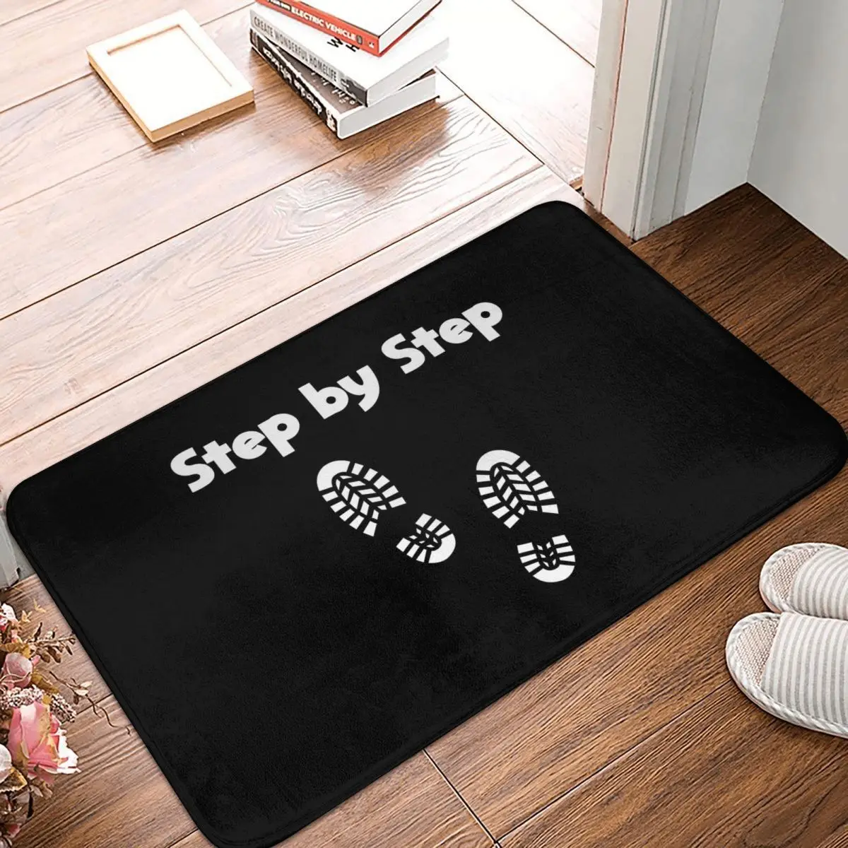 Wipe Your Paws Anti-Slip Doormat Bath Mat Step By Step Floor Carpet Welcome Rug Bedroom Decor