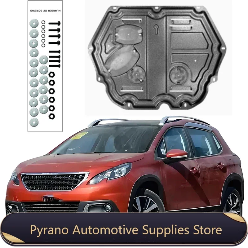 

For Peugeot 2008 2014-2019 1.6L 2016 Engine Guard Board Splash Shield Mud Fender Plate Cover Black Car Mudflap Mudapron Mudguard