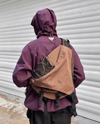 Streetwear Draagbaar Licht Nylon Borst Sling Heren Tas Koreaanse Stijl Reizen Man Schouder Crossbody Tassen Rugzak Voor Mannen