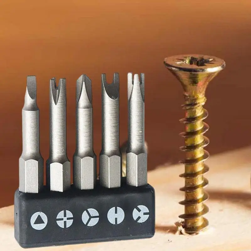 5Pcs Special-shaped Screwdriver Set U-shaped Y-Type Triangle Inner Cross Three Points Screwdriver Bit Tool