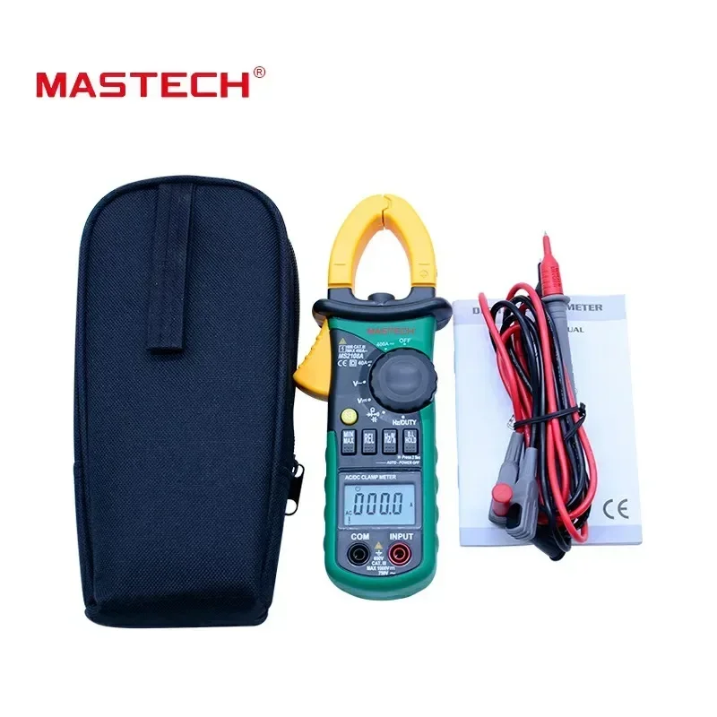 Mastech MS2108A Digital Multimeter Clamp Meter Auto range AC 400A Current Voltage Frequency Capacitance Tester