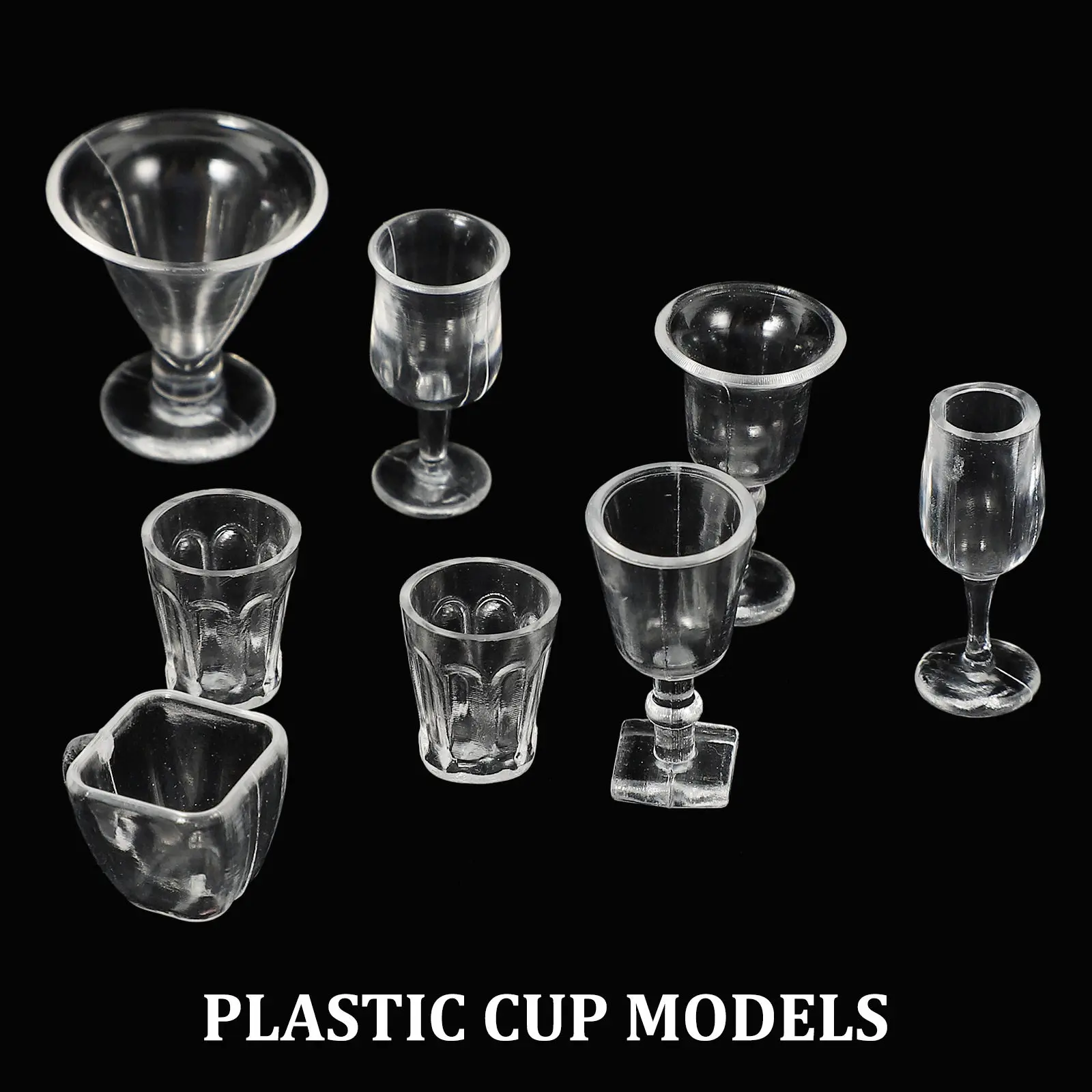 

17Pcs Mini Kitchen Tableware Set Elegant Plastic Miniature Cups Plates Home Mini House Kitchen Accessories Decoration