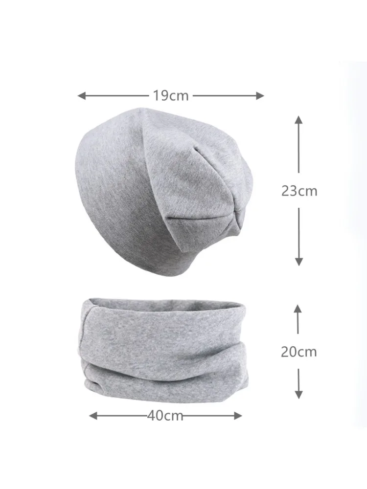 Dragon Ball Baby Hat Scarf Set Letter A-Z Solid Color Fashion Cartoon Beanie Cap Boy Autumn Winter Hats Cute Toddler Bonnet Gift