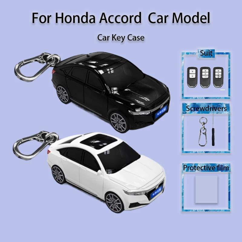 For Honda Accord Car Model Key Case Cover Remote Protective Case 2 3 4 Button Key Fob Creative Buckle Surprise Gift Accessories