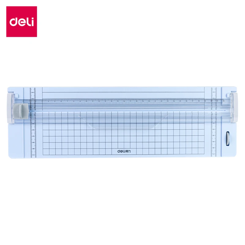 

Deli 14251 Mini Paper Cutter - Fashion Simple Design Manual Desk Office School Paper Cutter Blue White Colors