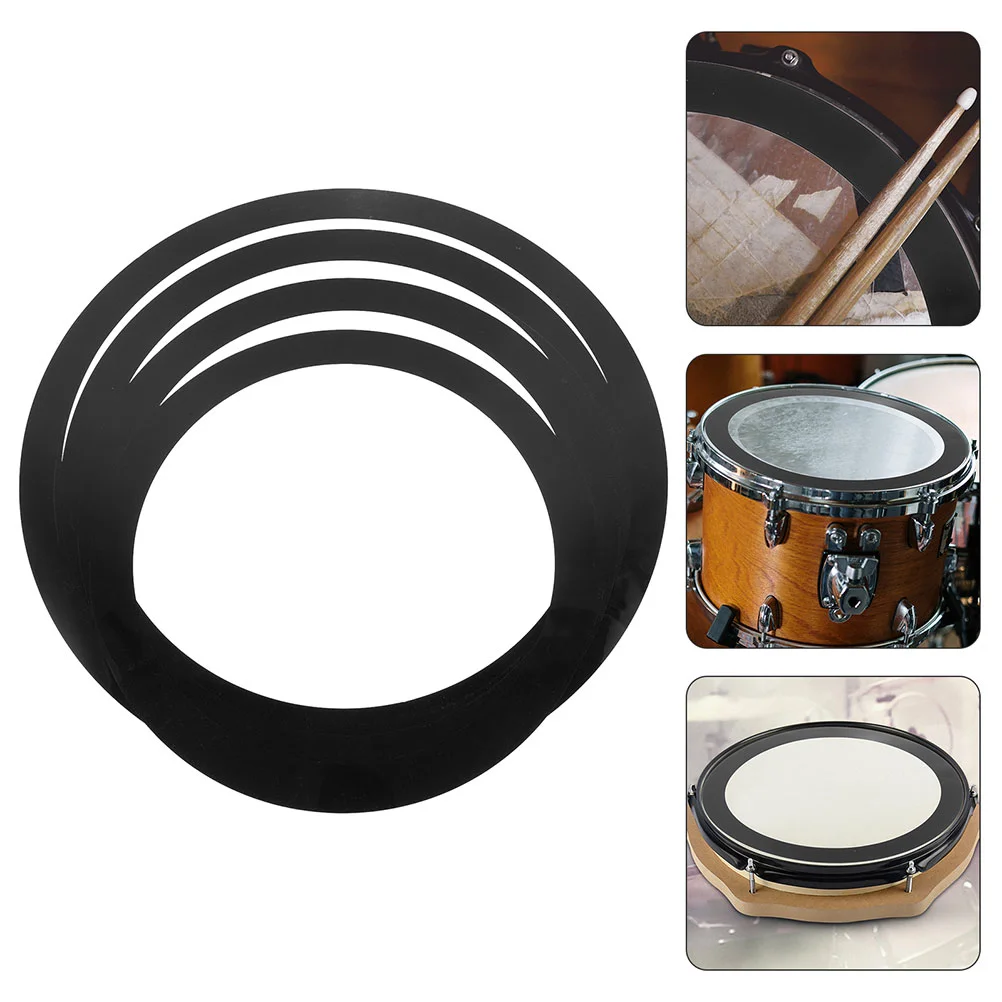 

4 Pcs Drum Stop Voice Coil Snare Silencer Kit Skin Practice Mute Parts Ring Polyacid Film Home Sordine