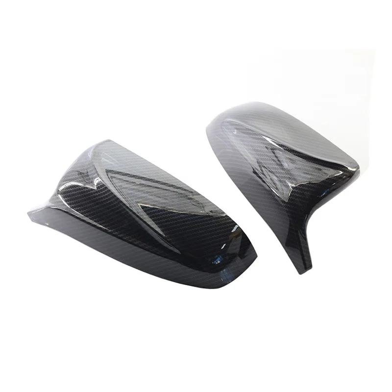 

1Pair Car Side Rear View Mirror Cover Rearview Cap For BMW X5 X6 E70 E71 2007-2013 2008 2009 2010-2013 Glossy Carbon Fiber Black