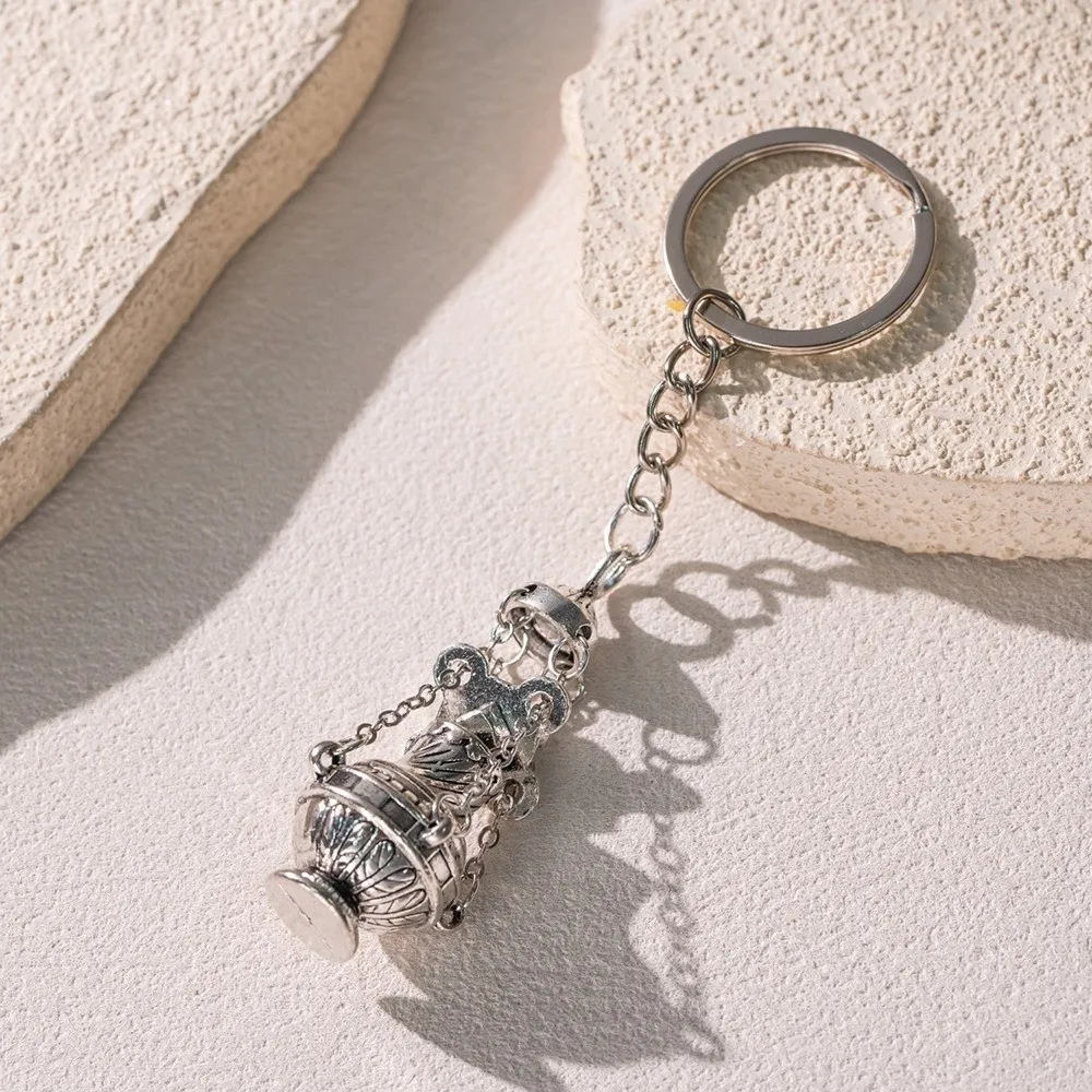 New Alloy Christian Incense Burner Keychain Religious Jewelry Keyfob Design Key Ring Mini Censer Pendant Gift