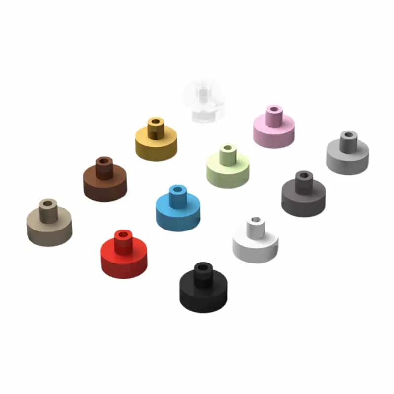 

25pcs MOC compatible 20482 ceramic tile round 1 x 1 with hollow rod DIY assembly building block particles children's toys