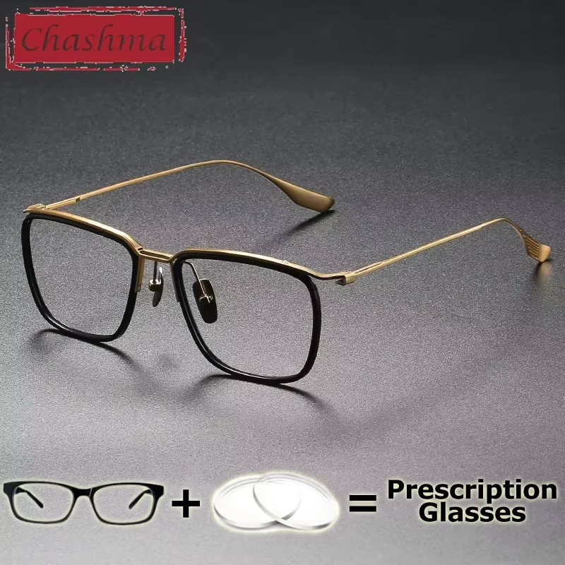 

Chashma Acetate Titanium Prescription Glasses Frame Myopia Presbyopia Light Eyeglasses Multifocal Prrogressive Recipe Glass
