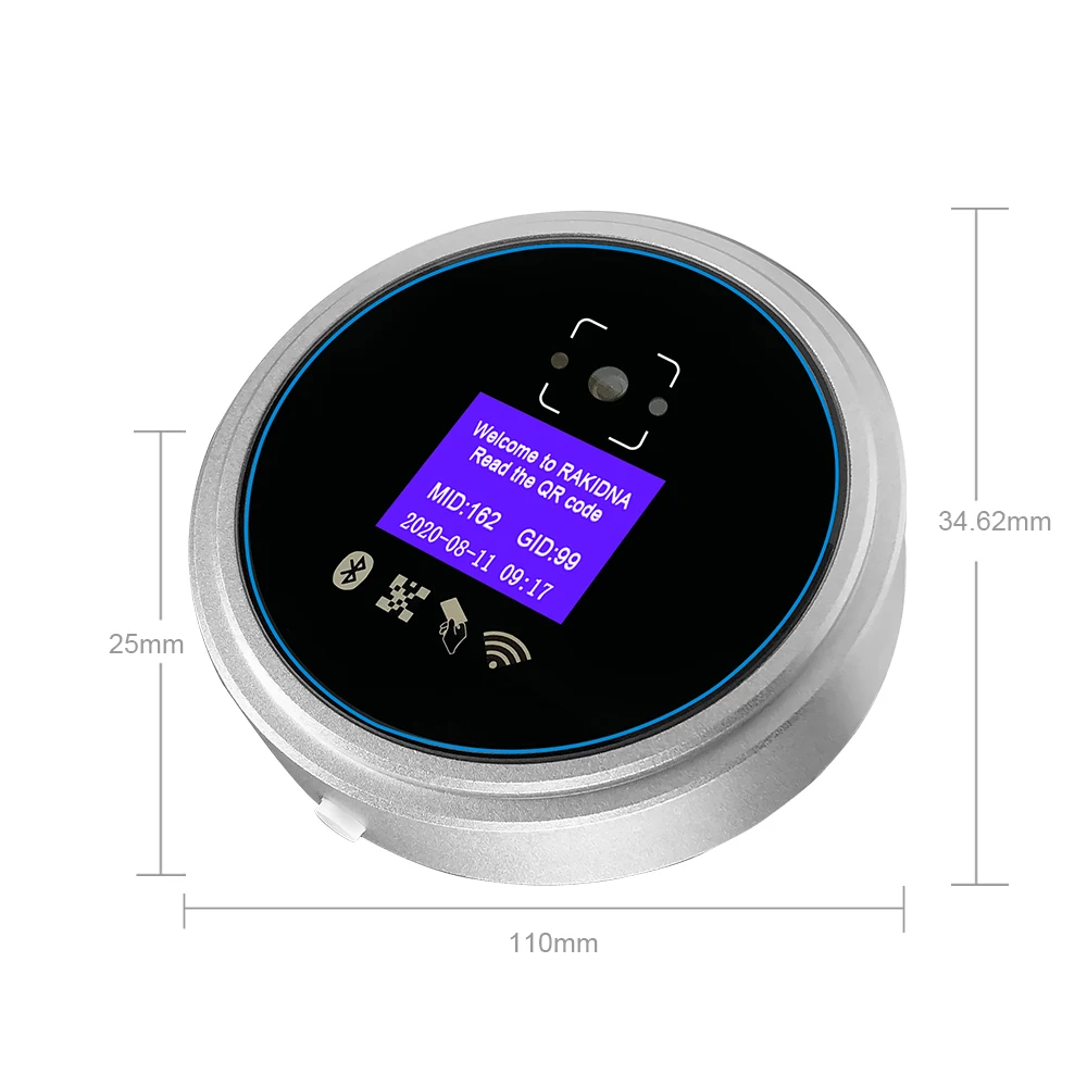 Wiegand-スマートドアロック,NFC, RJ45,Tcp,IP拡張可能,wifi,qrコードリーダー,10 m, 100m