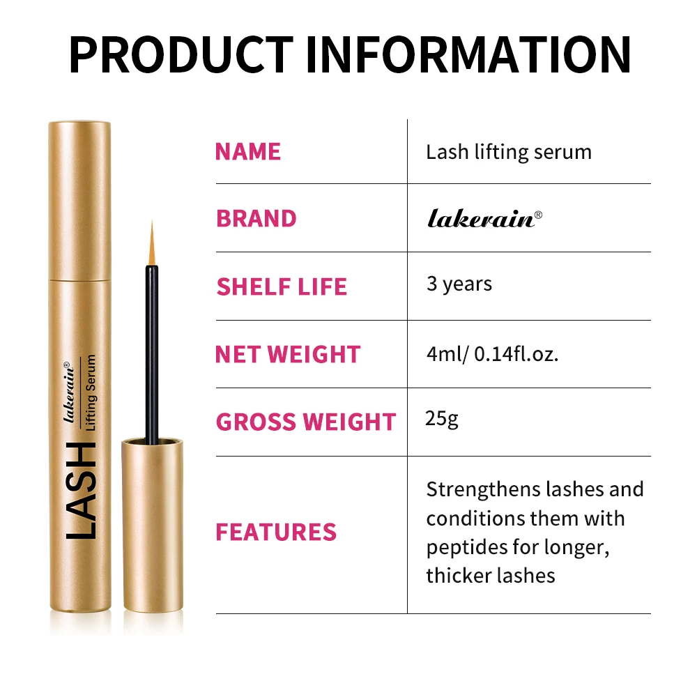 Lakerain ยาวขนตาเซรั่มธรรมชาติ Curl Nong หนาแน่นขนตาสารอาหาร Solution Natural Curling Lash Lifting Care ผลิตภัณฑ์
