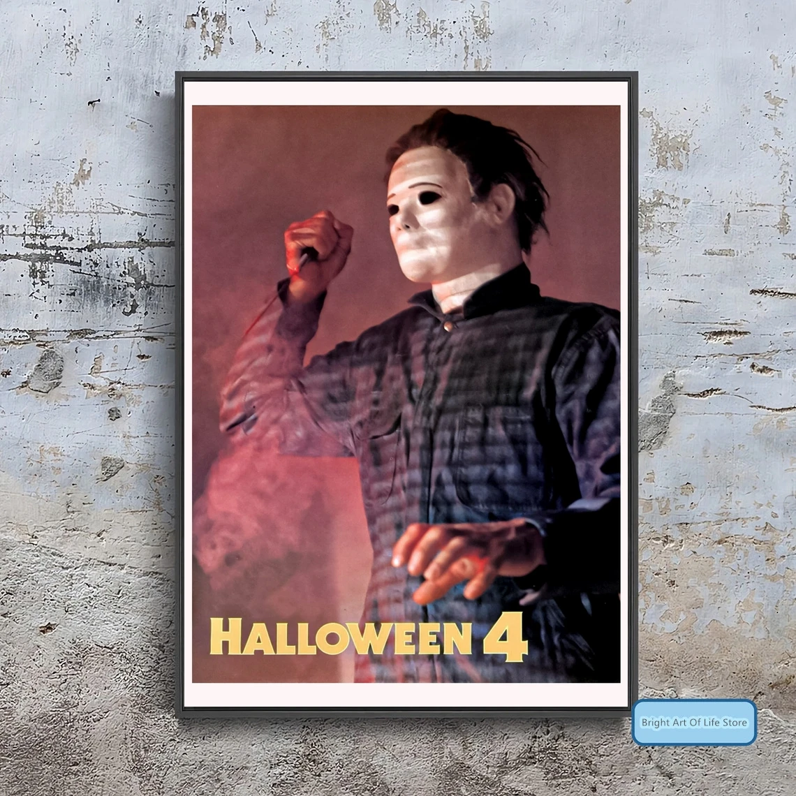 Halloween 4 The Return of Michael Myers (1988) Classic Movie Poster Cover Photo Print Canvas Wall Art Home Decor (Unframed)