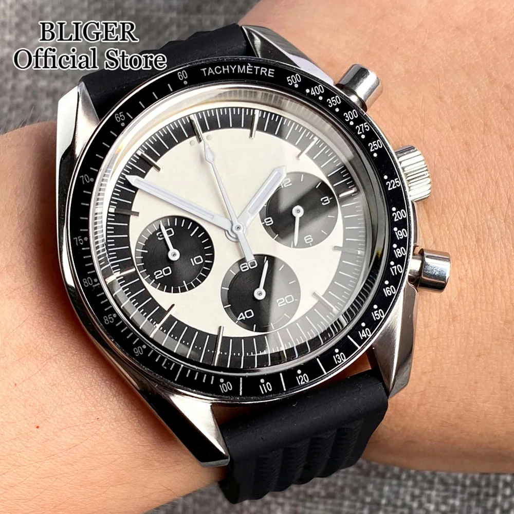 Sport 40mm Chronograph Multifunction Quartz Watch Men VK63