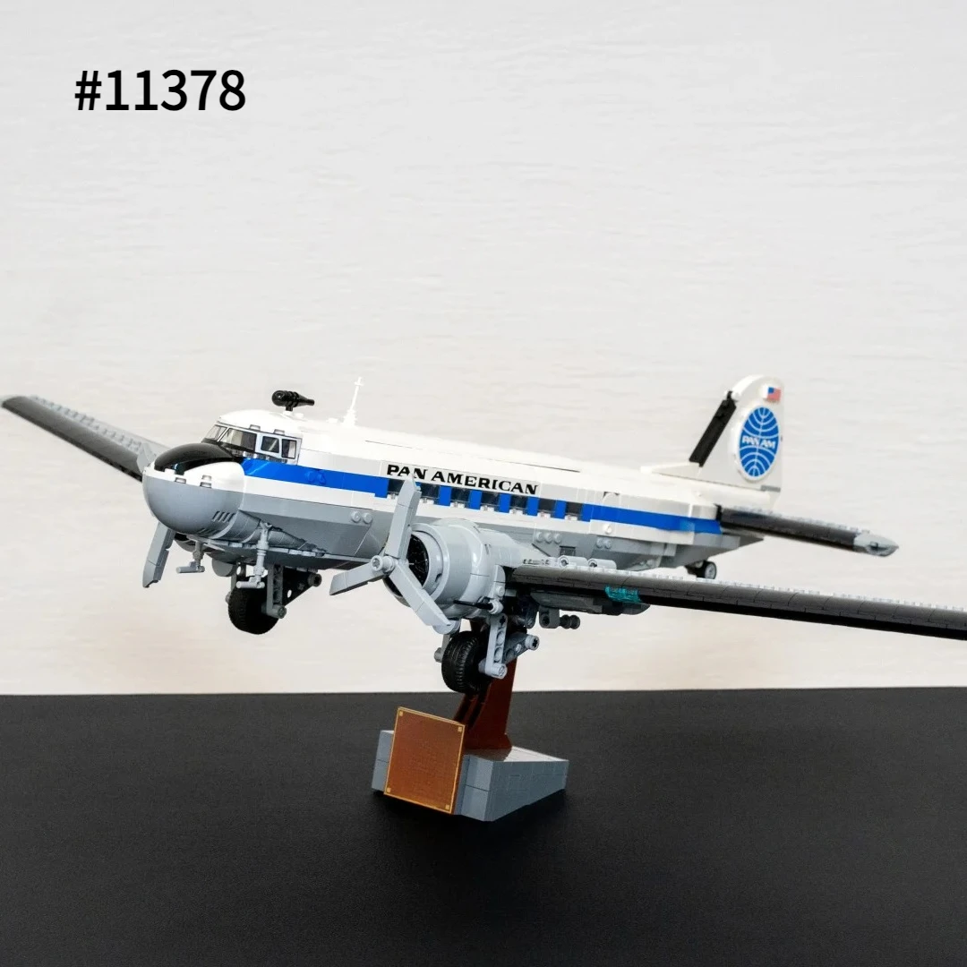 nouveau-kit-de-construction-de-decoration-d'avion-douglas-dc-3-11378-modele-d'avion-americain-blocs-de-construction-en-briques-jouets-pour-adultes-cadeaux