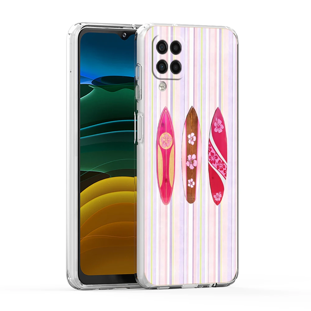 Skateboard Stripe Pattern Soft Cover for Samsung Galaxy A13 A15 A17 A22 A23 A25 A31 A32 A33 A35 A41 A07 Transparent Phone Case