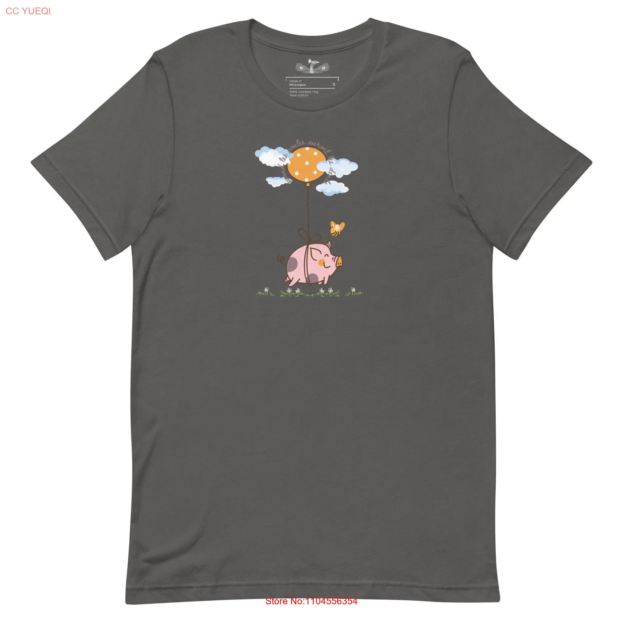 When pigs fly Quand les poules auront dents Pig Matching Family T Shirt long or short sleeves