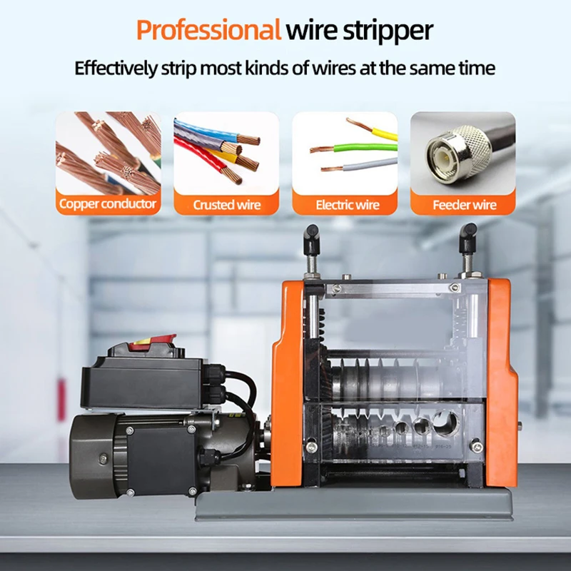 

Newly Fully Automatic Electric Waste Wire And Cable Stripping Machine Scrap Copper Wire For Household Use Wire Stripping