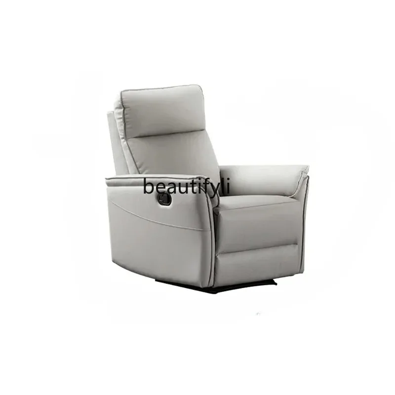 A076 Single Electric Functional Sofa First Layer Cowhide Living Room New Rocking Lying Lazy Sofa