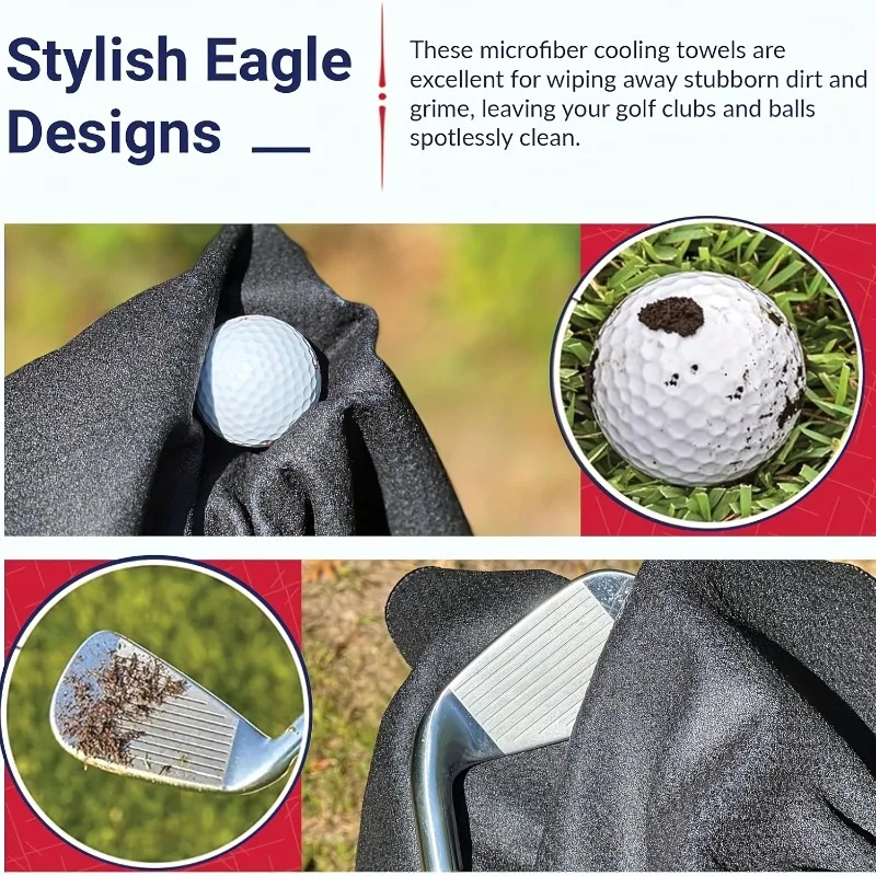 منشفة جولف مطرزة ممتازة - نسج وافل من الألياف الدقيقة للغاية، سريع الجفاف وإزالة الأوساخ، هدية مثالية للاعبي الجولف #5