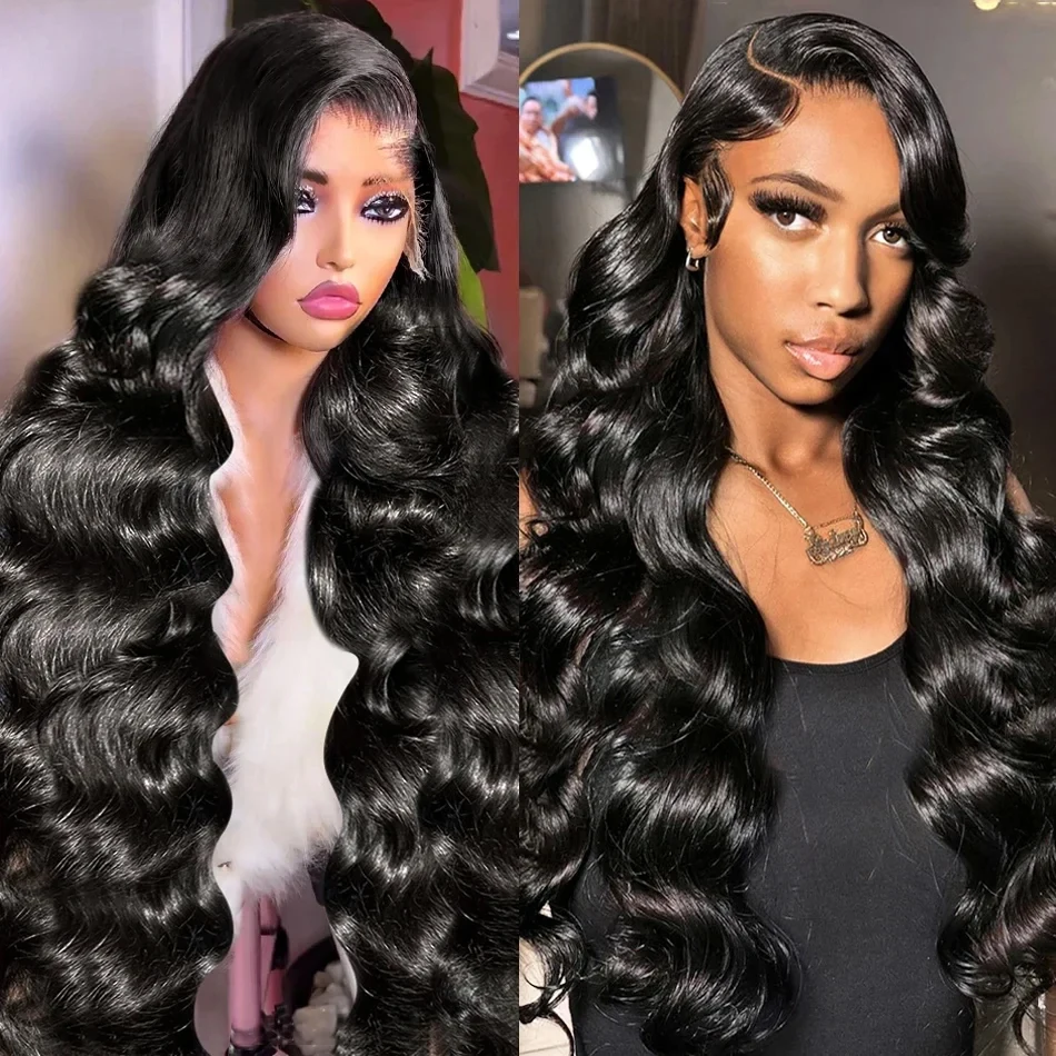 Brazilian Body Wave 28 30 Inch Transparent 13x4 Water Wave HD Lace Front Wig For Women 13x6 Frontal Human Hair Wigs 250 Density