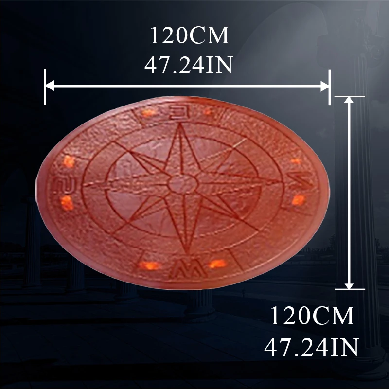 Fan-shaped Concrete Stamps, Compression Molding Material, Cement pavement Printing, Construction, Stone Pattern