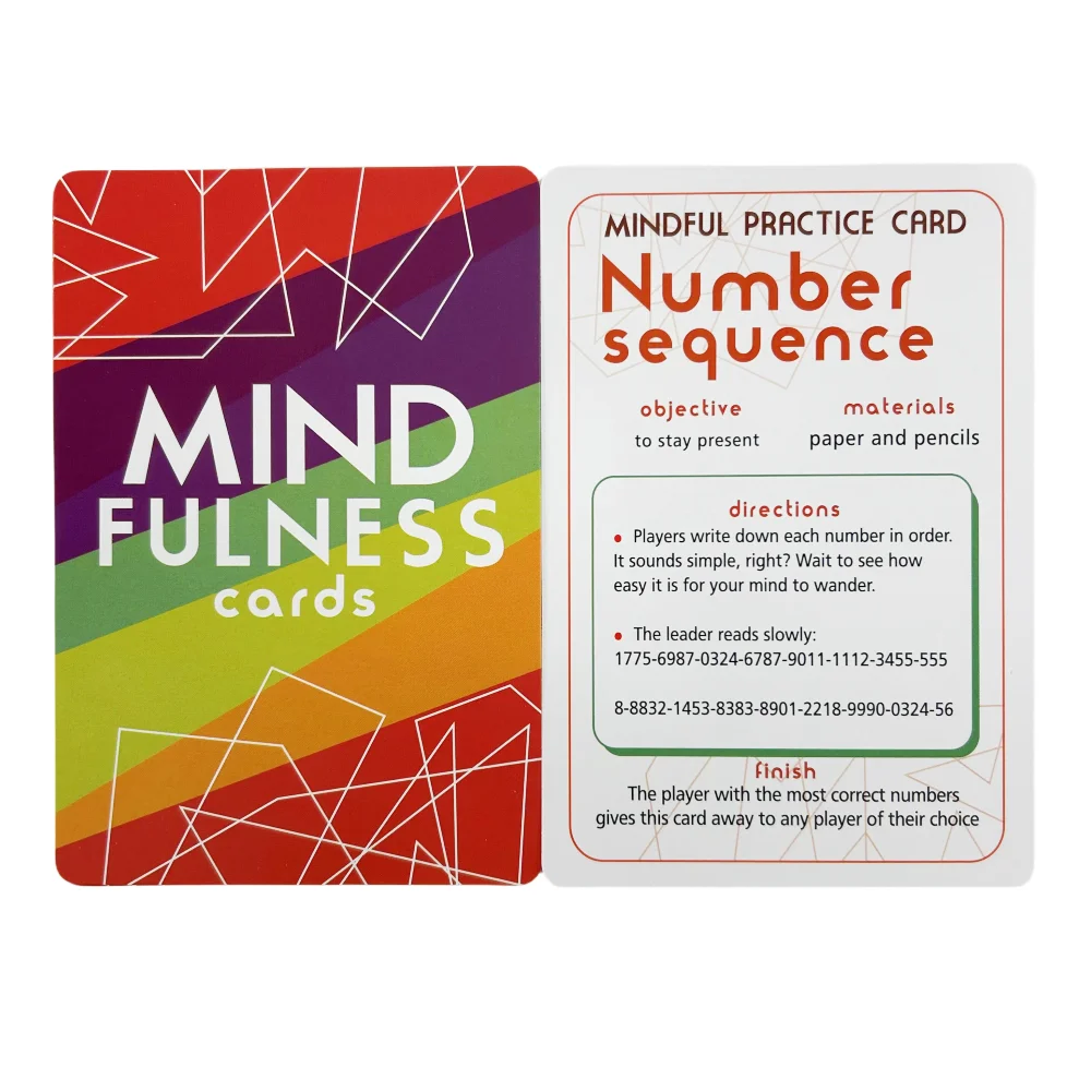 Mindfulness Therapy Games The Mind fulness Game Social Skills Kids Teens And Adults 40 Cards For Playing Card Game Board Game