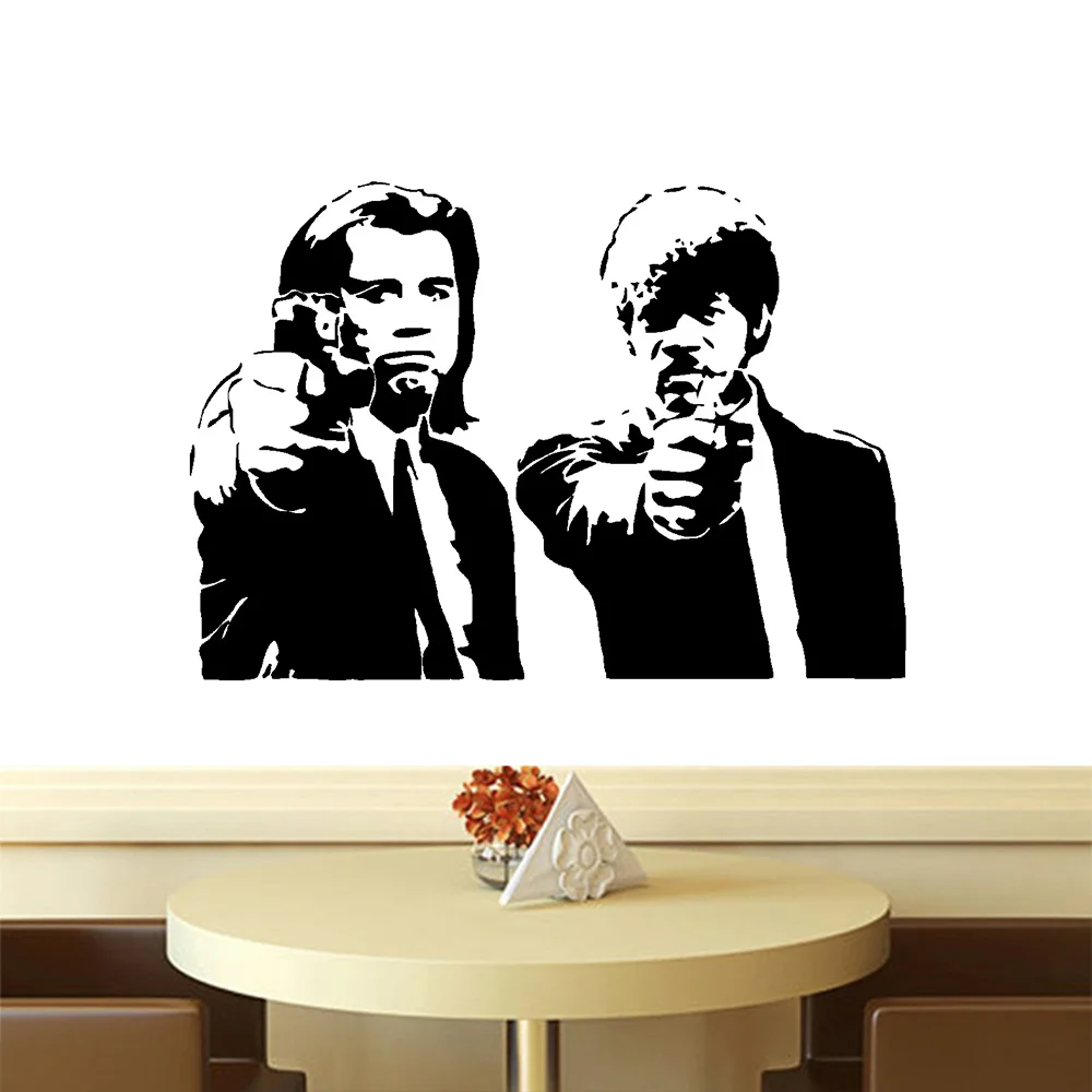 Banksy Pulp Fiction Wall Sticker Living Room Home Decor Bedroom Decoration Modern Decal