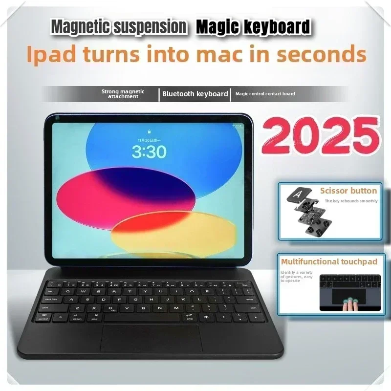 

Magic Keyboard for iPad Pro 11 13 2024 Air 4 Air 5 Air 6 Air 7 for iPad 12.9 10th Generation 6th 5th 4th 3rd Gen Cover Case
