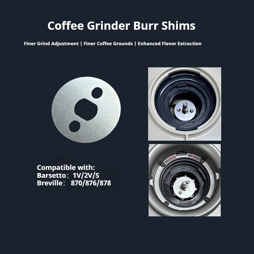 Coffee Machine Modifed Parts Coffee Grinder Plate Parts For Barsetto 1V/2V/S Breville 870/876/878 Coffee Grinder Burr Shim