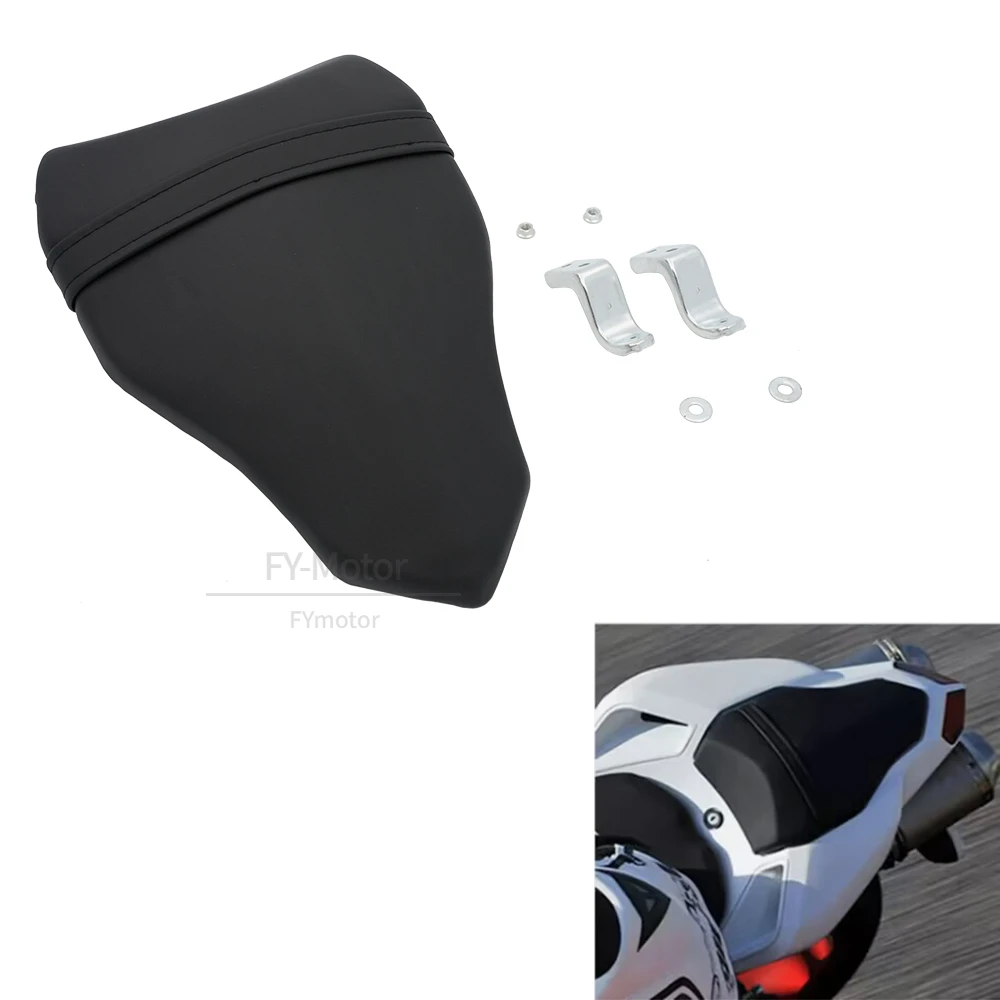 

Motorcycle Black Rear Passenger Seat Cushion Pillion Cover Fit For Ducati 1198 1098 848 2006-2009 PU Leather