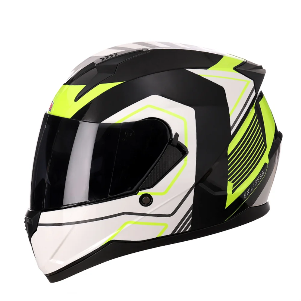 Full Face Motorcycle Helmet Dual Shield Removable Washable Inner Lining Racing Moto Helmet DOT ECE Approved Capacetes Casco Kask