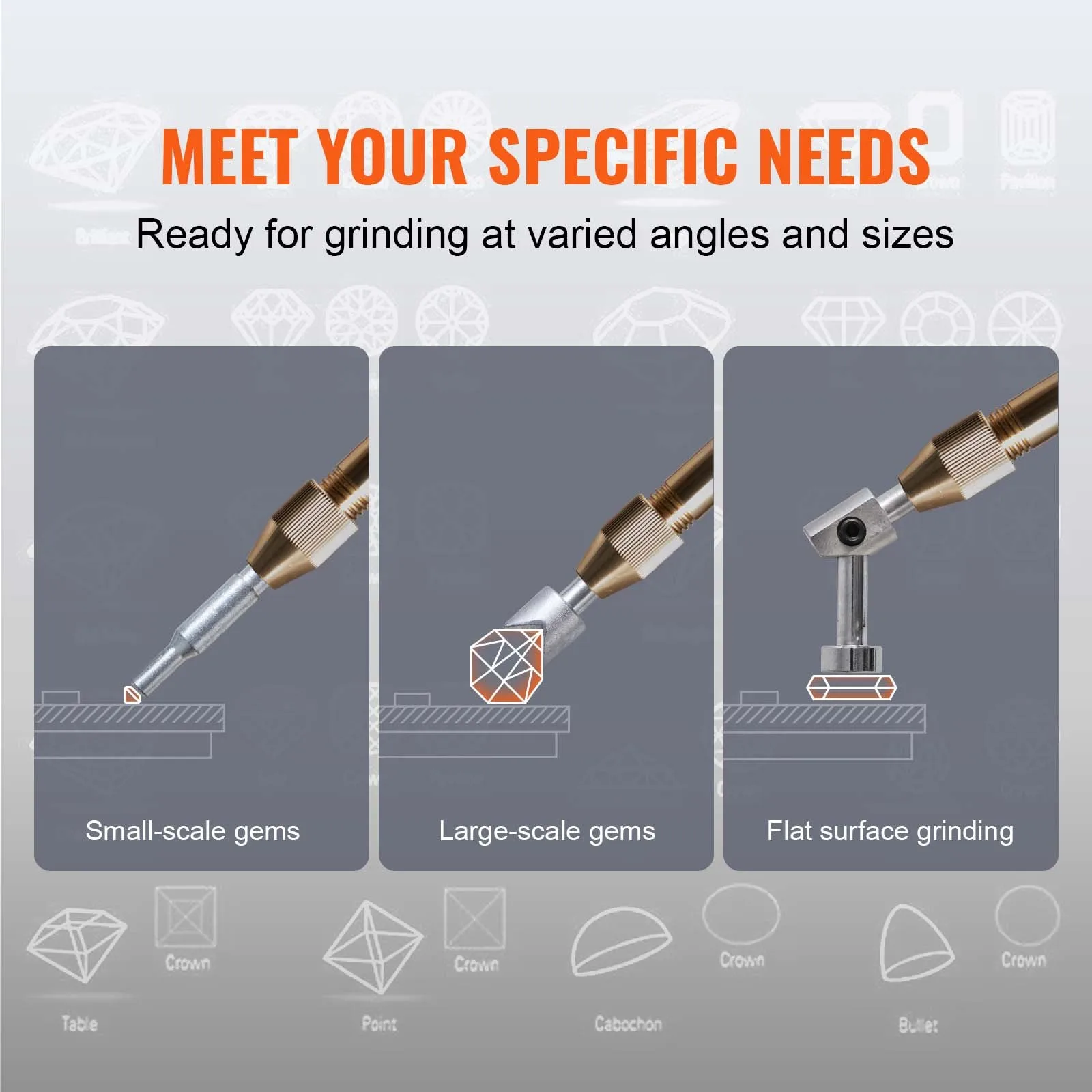 보석 연마 기계 180W 옥 연삭 연마 2980RPM 암석 연마기