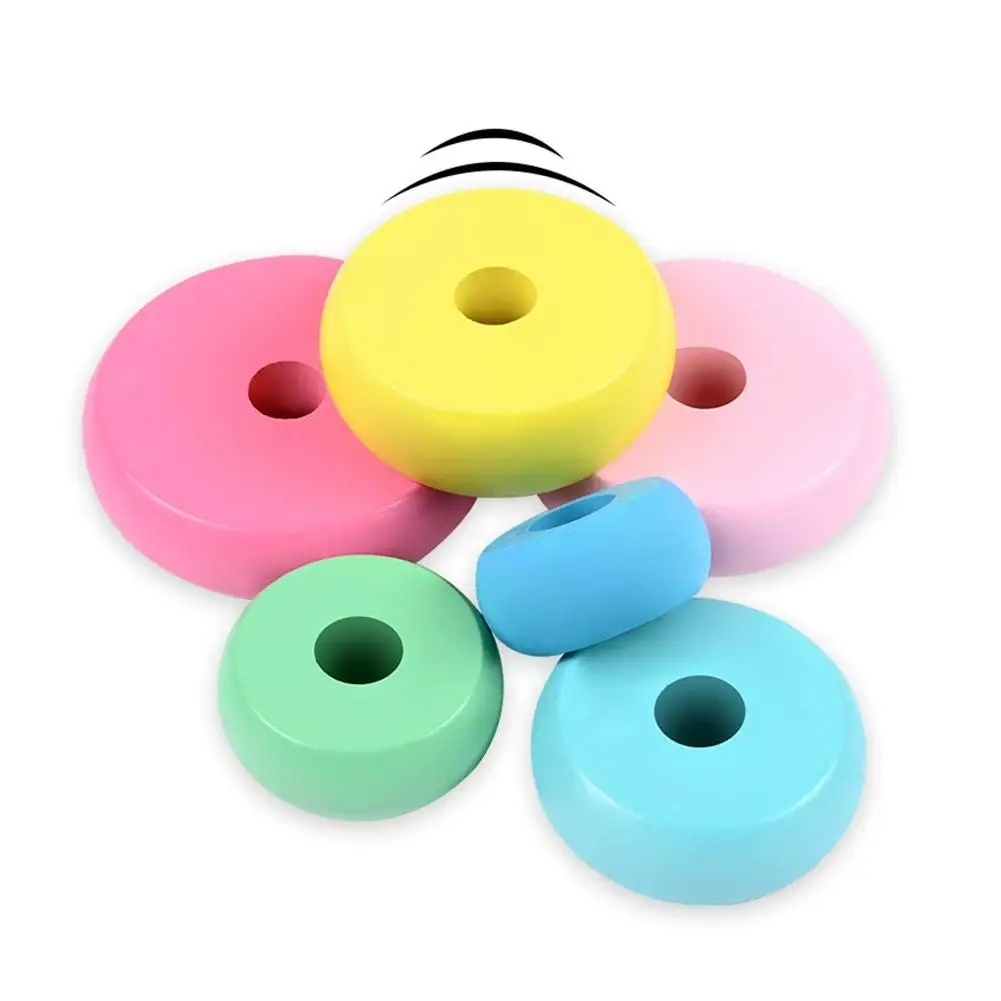 Rainbow Stacker Wooden Ring Educational Toy Kids Tower Stack Up Blocks Color Shape Game Baby Montessori Toys for Children Gifts