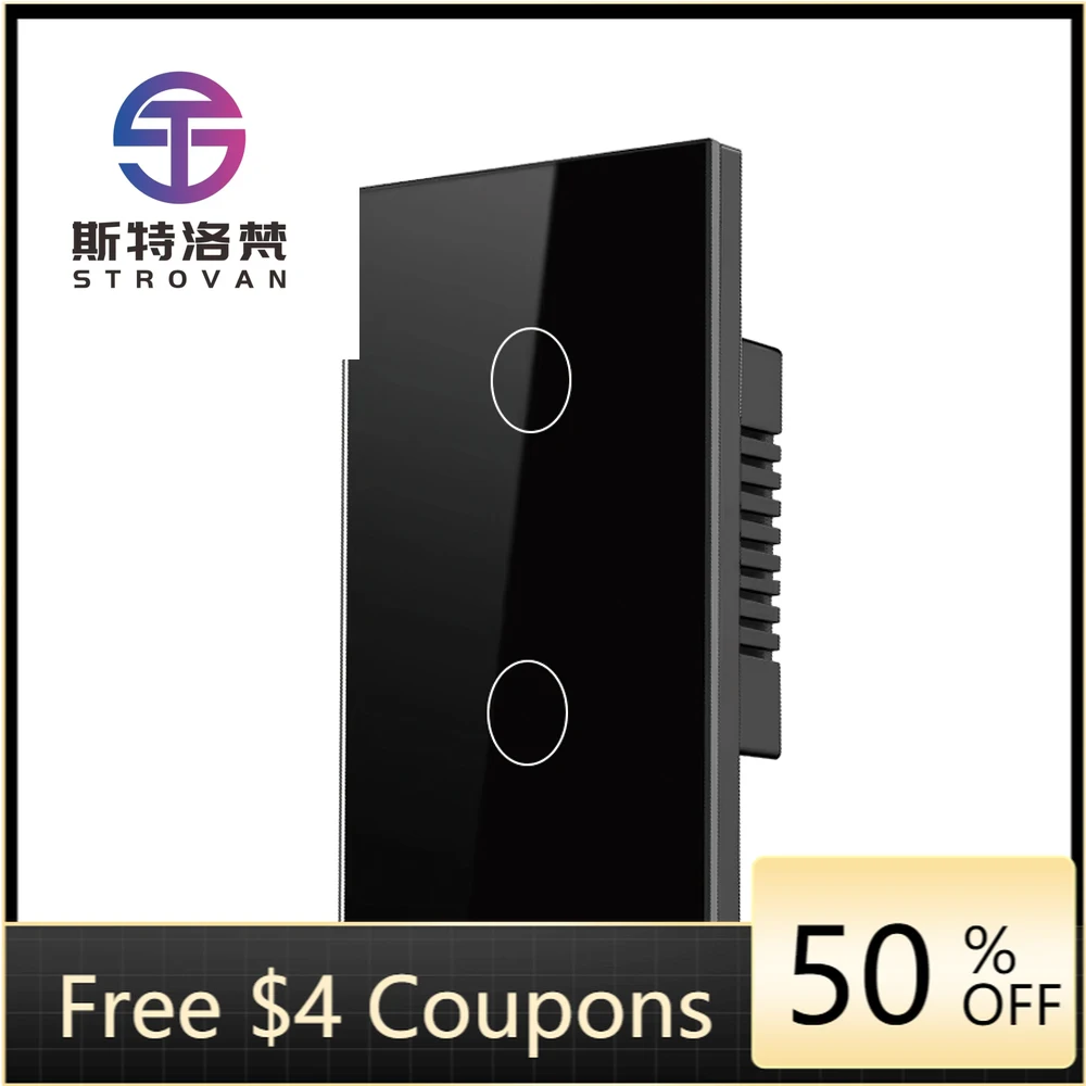 

STLF Smart Wall Wifi Control Switch Touch AC Motor Live Wire and Neutral Wire Google Home Alexa Switch