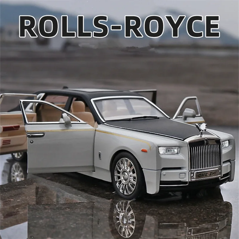 

1/24 Rolls Royce Phantom Alloy Luxy Car Model Diecasts Metal Toy Vehicles Car Model Simulation Sound Light Collection Kids Gifts