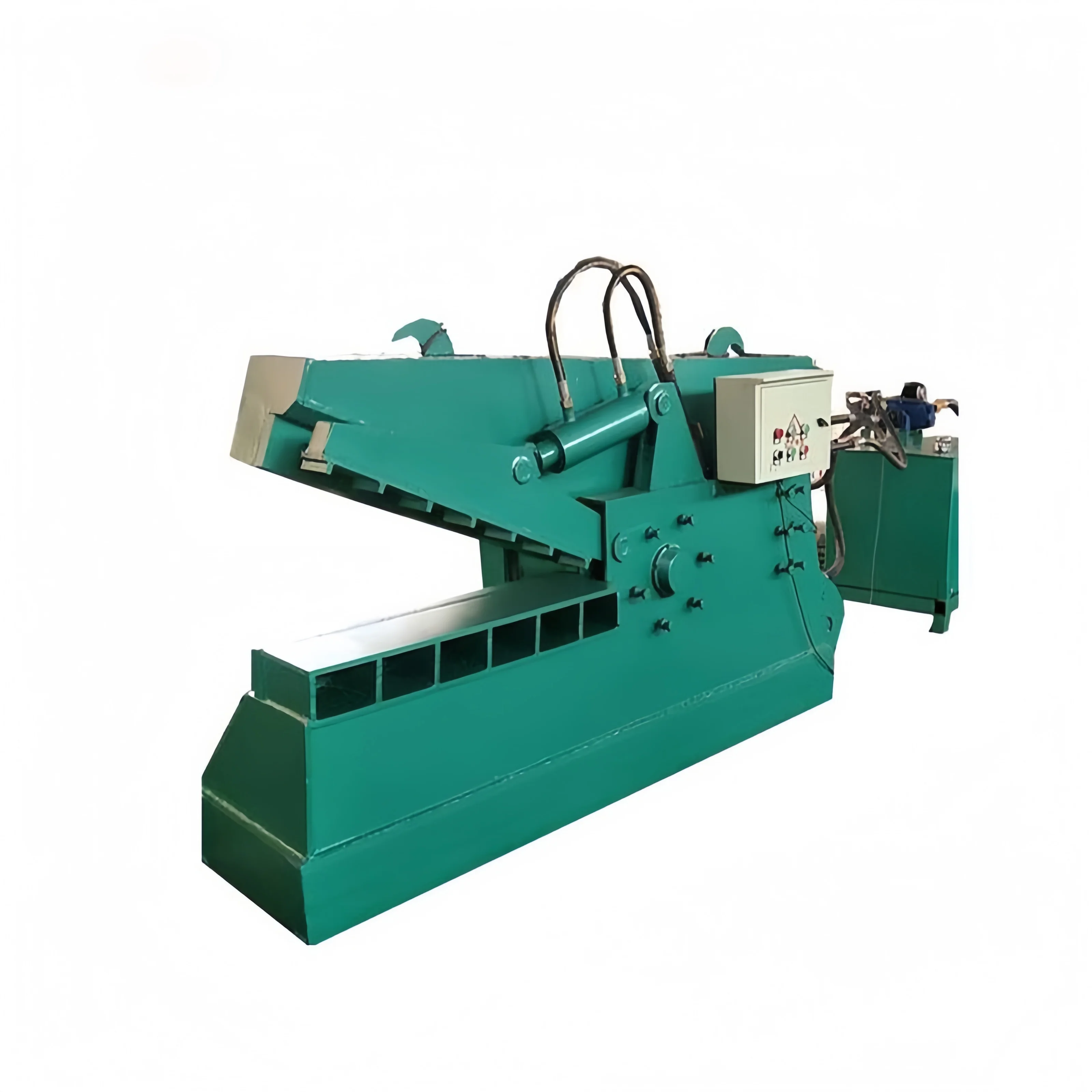 Large Hydraulic Guillotine Shears With Motor For Crocodile Skin & Aluminum Cutting High Safety Level