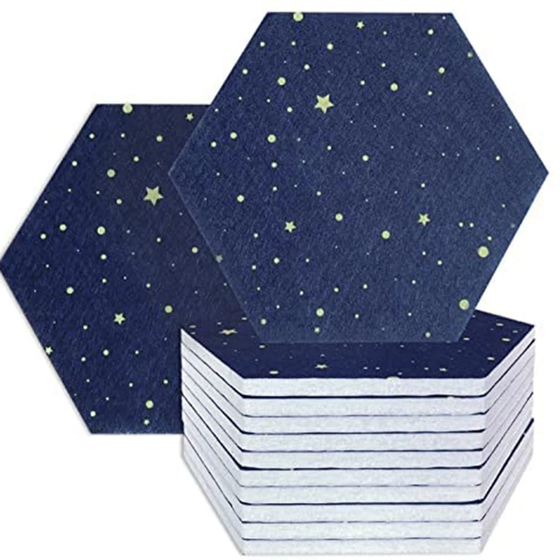 12 Pack Starry Sky Hexagon Acoustic Panels,Sound Proofing Padding,Sound Absorbing Panel For Studio Acoustic Treatment